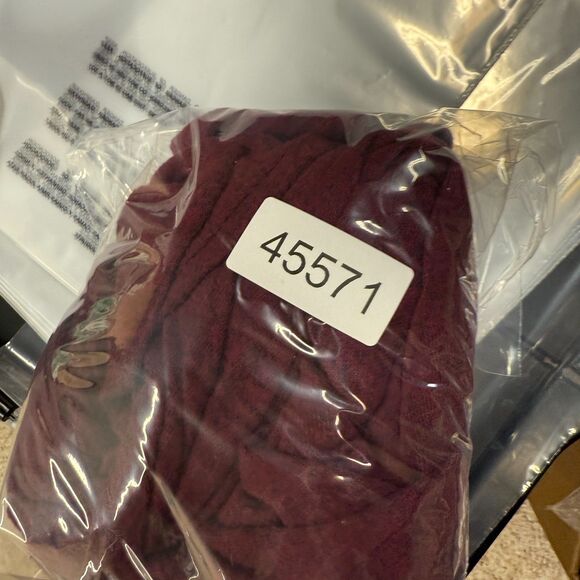 Old Navy Dress Women L Large Red Shift Short Rayon Long Sleeve Round Neck Casual - Picture 7 of 7